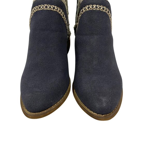 Mi.im Bethany Blue Gray Leather Ankle Booties‎ NWOB Size 7 - Picture 4 of 9